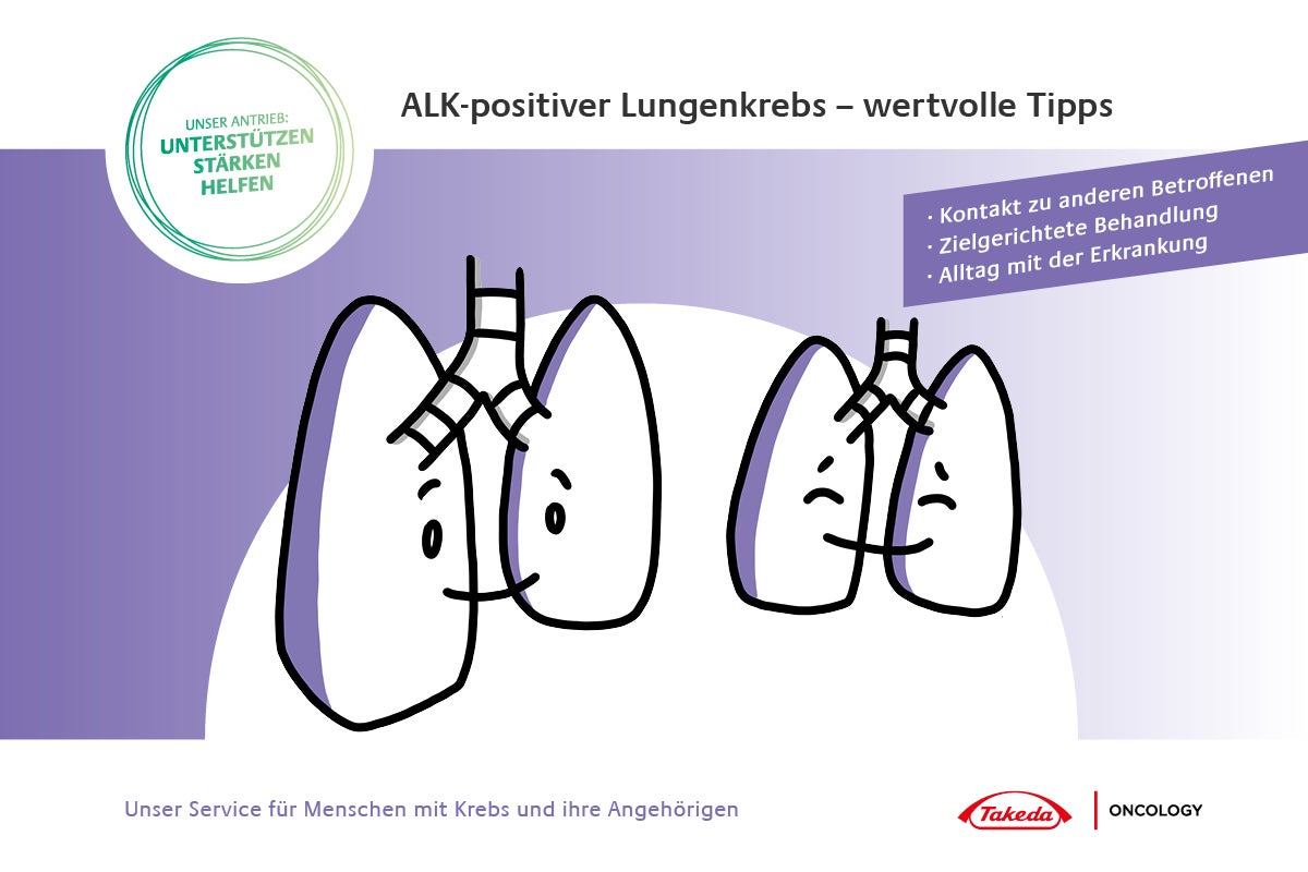 Die Vorstellung, Lungenkrebspatienten seien selbst schuld an ihrer Erkrankung, ist längst überholt. Dennoch haben Betroffene noch mit Stigmatisierung zu kämpfen. Dabei kann ALK-positiver Lungenkrebs jeden treffen: Junge, Alte, Frauen, Männer – unabhängig von Lebensumständen und -gewohnheiten.